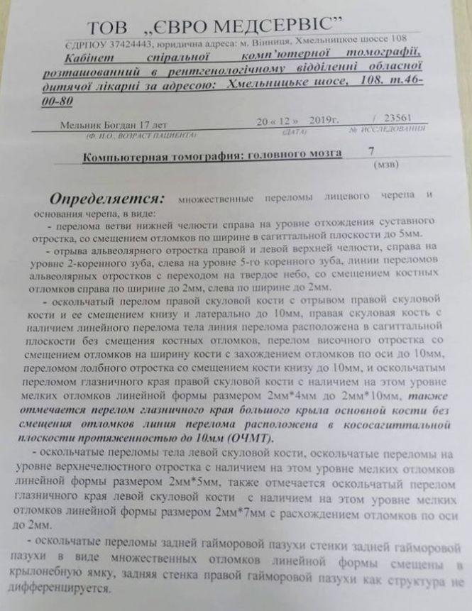 Новини Вінниці - фото з «Дивіться, нелюди, що ви наробили. Вас все одно знайдуть». В Іллінцях побили 17-річного юнака «Дивіться, нелюди, що ви наробили. Вас все одно знайдуть». В Іллінцях побили 17-річного юнака, фото №2 на сайті 20minut.ua