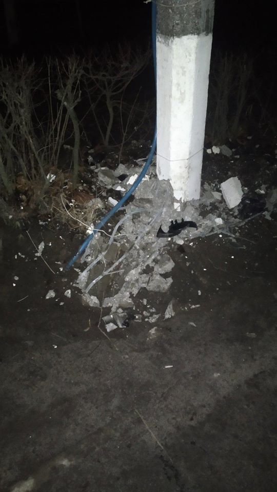 Новини Хмельницького - фото з У Славуті нетверезий водій протаранив електроопору Світлина від Виконавчий комітет Славутської міської ради.