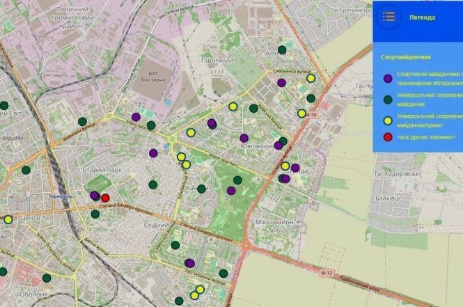 Новини Тернополя - фото з Інтерактивна карта спортивних майданчиків Тернополя Інтерактивна карта спортивних майданчиків Тернополя, фото №1 на сайті 20minut.ua