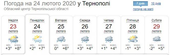 Новини Тернополя - фото з Погода на 24 лютого: одягайтеся тепліше, синоптики обіцяють сильний вітер та хуртовину Погода на 24 лютого: одягайтеся тепліше, синоптики обіцяють сильний вітер та хуртовину, фото №1 на сайті 20minut.ua
