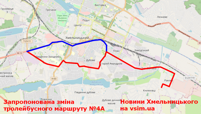 Хмельничанин пропонує пустити тролейбуси №4 та №4А через Львівське шосе, фото №2 на сайті vsim.ua