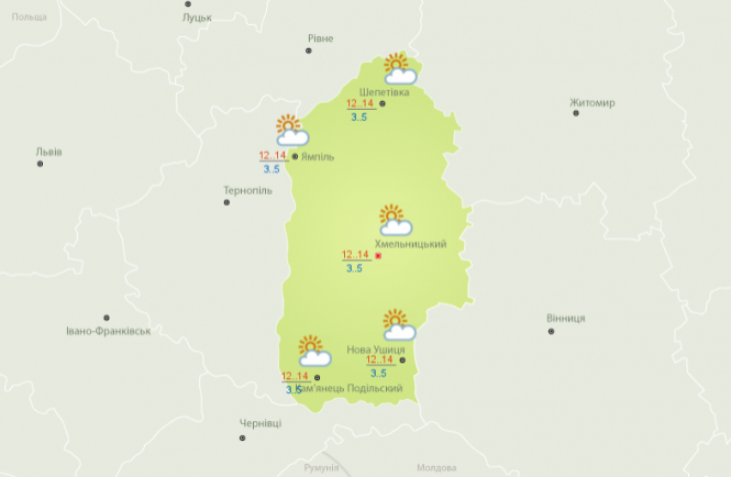 Весняне тепло та сильний вітер: погода у Хмельницькому на тиждень, фото №2 на сайті vsim.ua