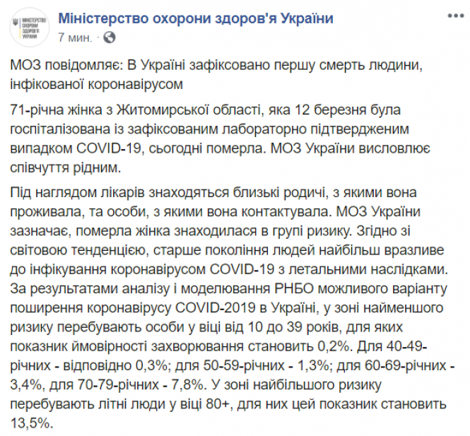 У сусідній області від коронавірусу померла жінка. Що відомо?, фото №2 на сайті 20minut.ua