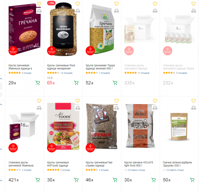 За скільки в Хмельницькому продають гречку, фото №2 на сайті vsim.ua