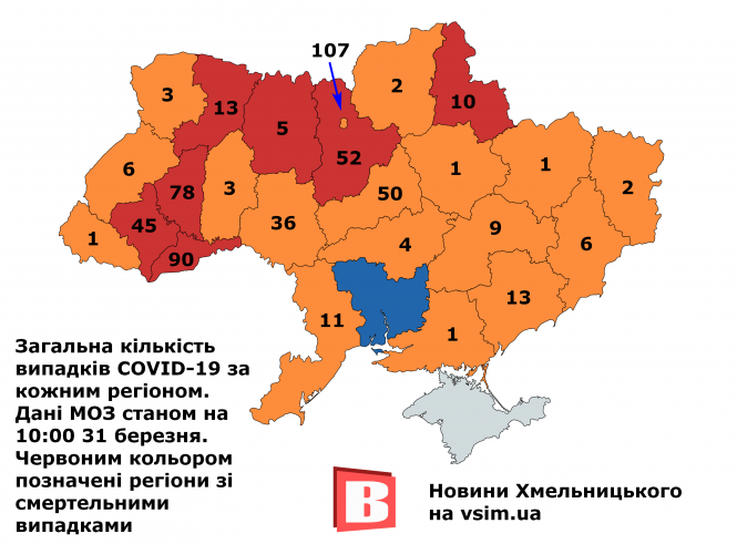 Новини Хмельницького - фото з Коронавірус та карантин: головні новини за 31 березня (ОНОВЛЮЄТЬСЯ) Коронавірус та карантин: головні новини за 31 березня (ОНОВЛЮЄТЬСЯ), фото №2 на сайті vsim.ua