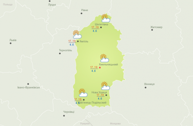 Новини Хмельницького - фото з Погода на тиждень: в Україну прийде потепління до +20 градусів Погода на тиждень: в Україну прийде потепління до +20 градусів, фото №4 на сайті vsim.ua