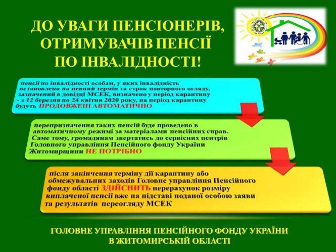 Новини Житомира - фото з До уваги пенсіонерів, отримувачів пенсії по інвалідності! До уваги пенсіонерів, отримувачів пенсії по інвалідності!, фото №2 на сайті 20minut.ua