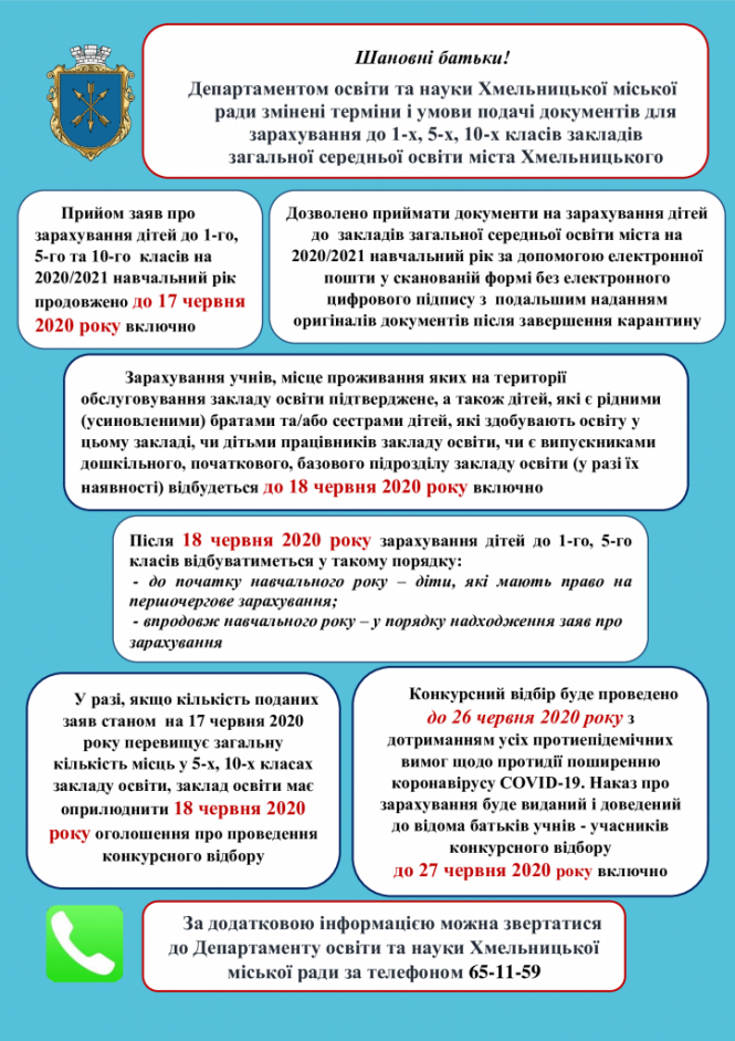 До уваги батьків! У Хмельницькому змінили терміни подачі документів для зарахування до школи, фото №1 на сайті vsim.ua