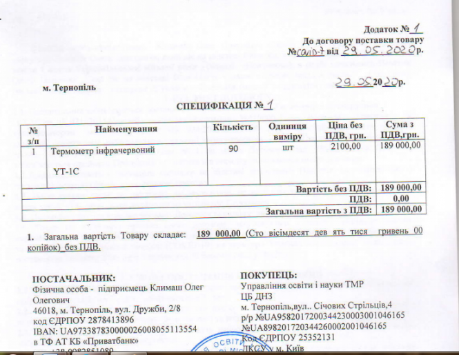 У Тернополі для садків закупили безконтактні термометри: то чому просять батьків приносити свої?, фото №14 на сайті 20minut.ua