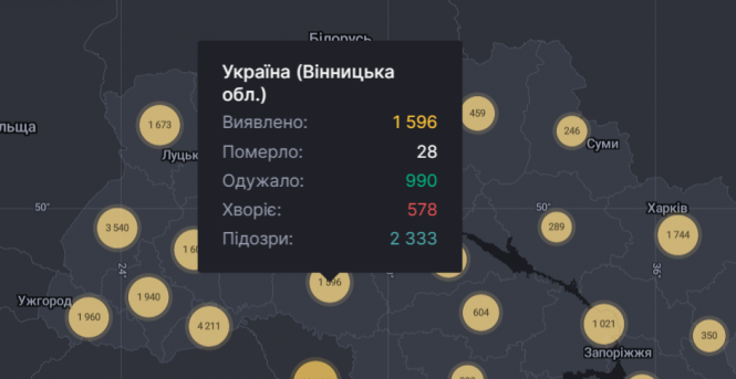 Від COVID-19 за останні дві доби померло четверо вінничан, фото №1 на сайті 20minut.ua