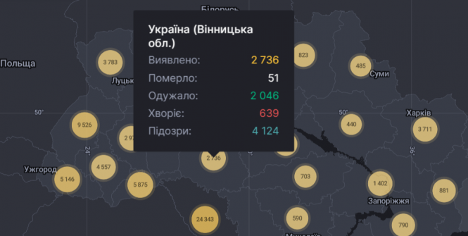 Новини Вінниці - фото з Понад 50 смертей від COVID-19 та хворі медики. Дані по Вінниці та районах за 31 липня