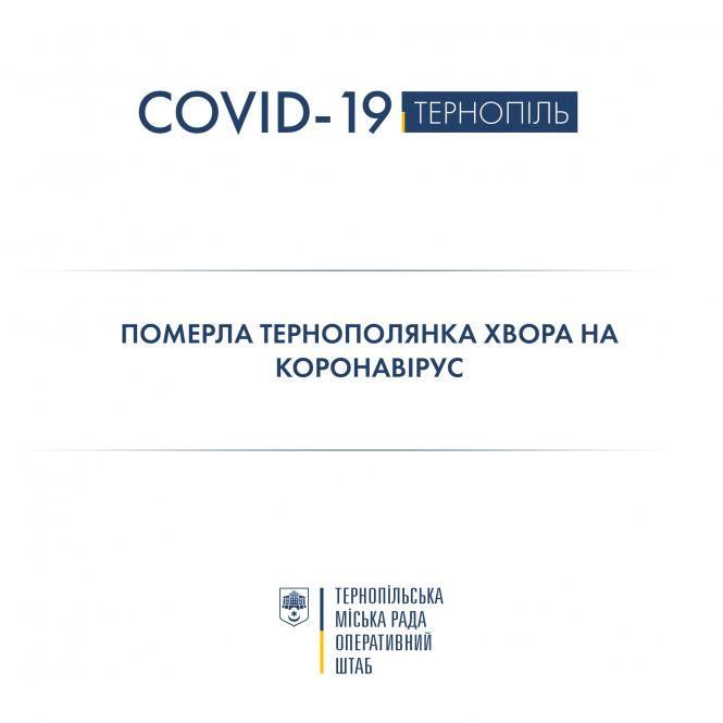 Новини Тернополя - фото з Померла тернополянка, хвора на коронавірус