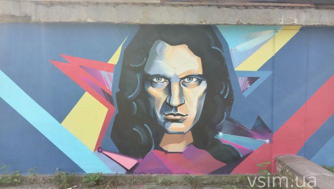 У Хмельницькому представили мурал з портретом Кузьми Скрябіна (ФОТО, ВІДЕО), фото №1 на сайті vsim.ua