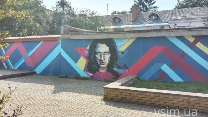 У Хмельницькому представили мурал з портретом Кузьми Скрябіна (ФОТО, ВІДЕО), фото №3 на сайті vsim.ua