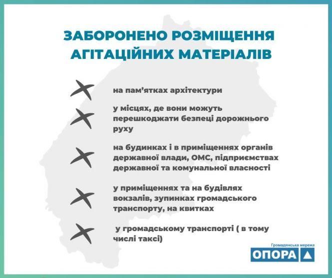 Де не можна розміщувати агітацію: вокзали, зупинки, громадський транспорт – під забороною, фото №1 на сайті 20minut.ua