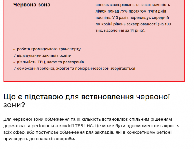 Новини Тернополя - фото з Тернопіль знову "червоний": як працюватимуть школи і садки, транспорт та заклади харчування Зображення із сайту МОЗ