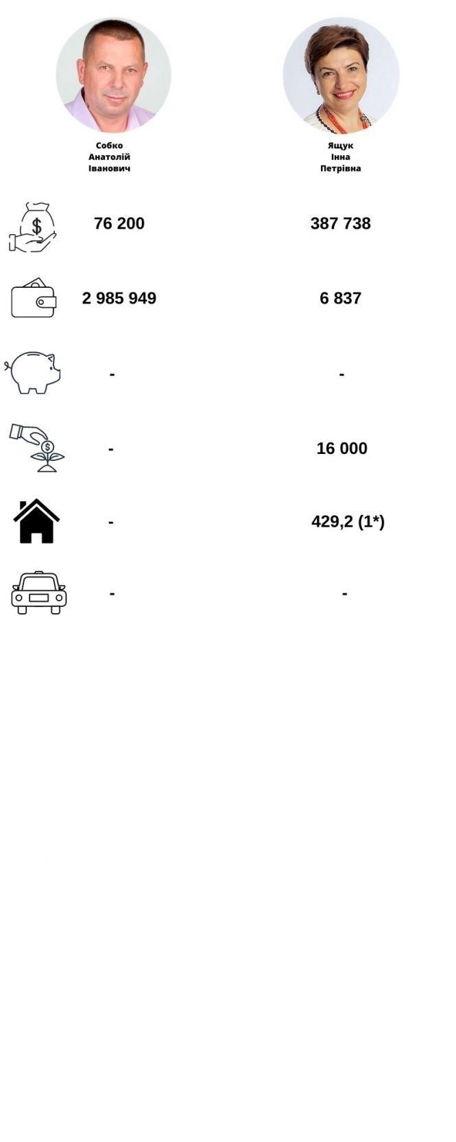 Новини Хмельницького - фото з Кандидатські мільйони: що задекларували Гончар, Лукашук, Симчишин, Собко та Ящук (ІНФОГРАФІКА) Кандидатські мільйони: що задекларували Гончар, Лукашук, Симчишин, Собко та Ящук (ІНФОГРАФІКА), фото №3 на сайті vsim.ua