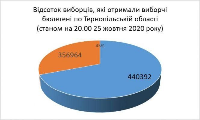 Новини Тернополя - фото з ТВК оприлюднила дані, якою була активність виборців на Тернопільщині: дані з округів ТВК оприлюднила дані, якою була активність виборців на Тернопільщині: дані з округів, фото №3 на сайті 20minut.ua