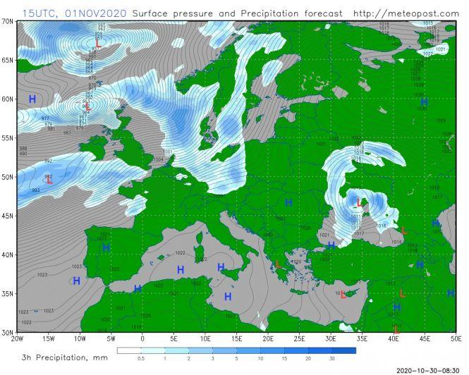 Погода на вихідні: дощитиме і буде холодно, фото №2 на сайті 20minut.ua
