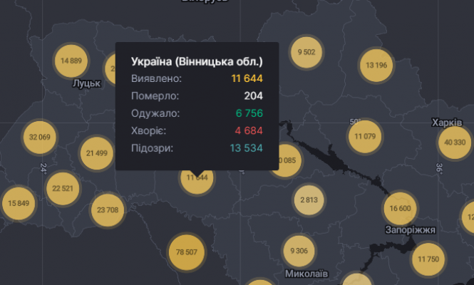 В Україні за добу виявили 9850 нових випадків COVID-19, на Вінниччині — 281, фото №2 на сайті 20minut.ua