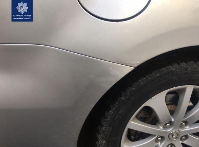 На Залізняка пошкодили авто "Mazda". Шукають свідків (ФОТО), фото №2 на сайті vsim.ua