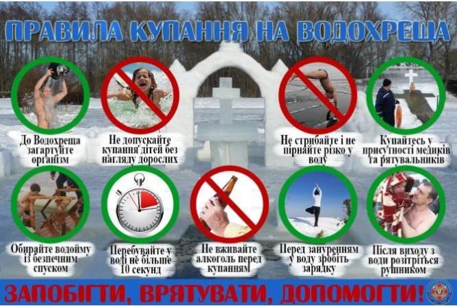Як купатися на Водохреща / фото ДержНС України