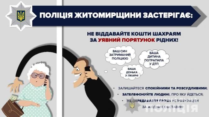 Новини Житомира - фото з Близько ста тисяч гривень за «порятунок рідних» віддали шахраям дві пенсіонерки Близько ста тисяч гривень за «порятунок рідних» віддали шахраям дві пенсіонерки, фото №1 на сайті 20minut.ua