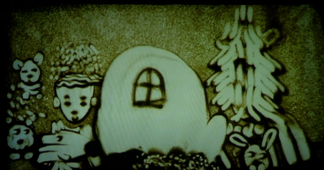 Новини Вінниці - фото з Рекорду бути! Юні вінничани намалювали 20 казкових сюжетів піском у прямому ефірі