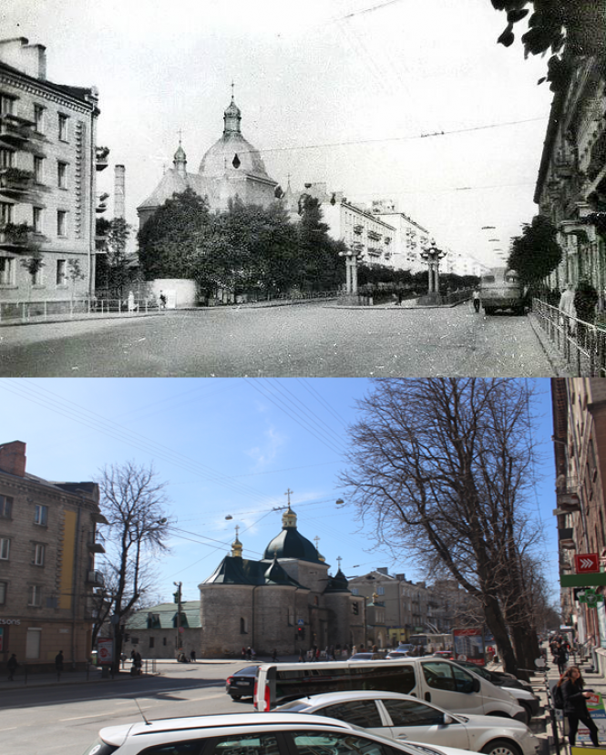 Новини Тернополя - фото з З одного ракурсу: як виглядали тернопільські храми раніше і зараз. Дивіться фото