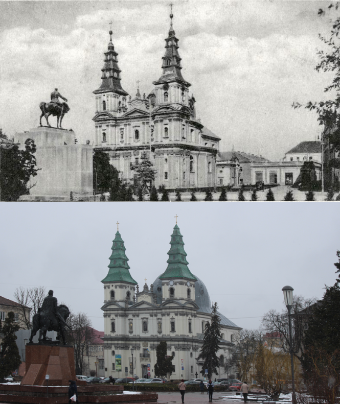 Новини Тернополя - фото з З одного ракурсу: як виглядали тернопільські храми раніше і зараз. Дивіться фото