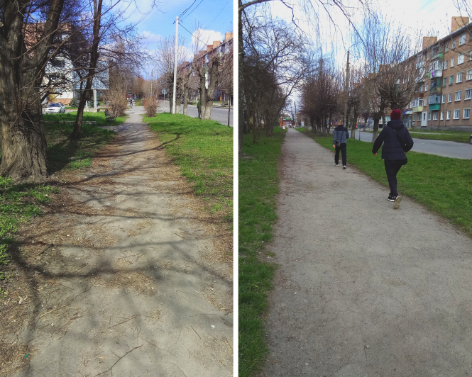 Новини Козятина - фото з Узбіччя підмітають, а про тротуар забули?