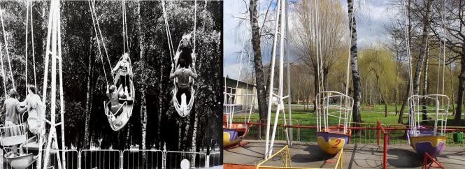 Новини Тернополя - фото з Каруселі, гойдалки і радянська авіація. Атракціони у парку «Топільче» раніше та зараз: порівнюємо ФОТО