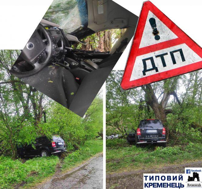 Новини Тернополя - фото з Аварія на Кременеччині: легківка врізалася в дерево (ФОТО)