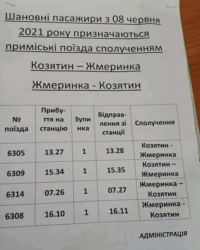 Новини Вінниці - фото з Відновили курсування електрички Козятин-Жмеринка. Графік руху