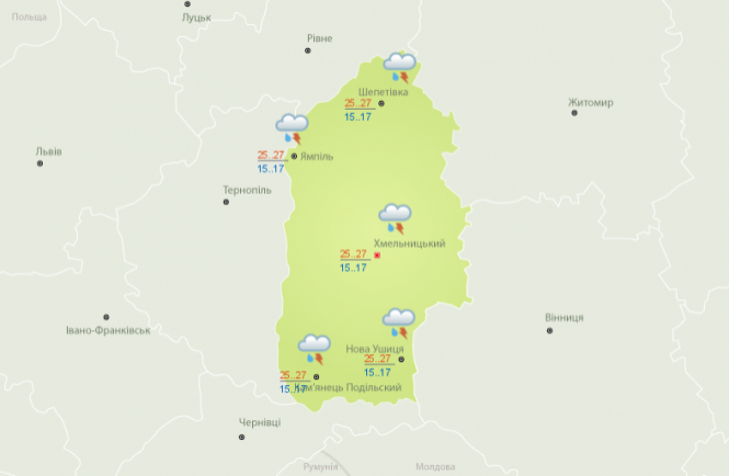 Новини Хмельницького - фото з Прогноз на тиждень: грози та літня спека у Хмельницькому