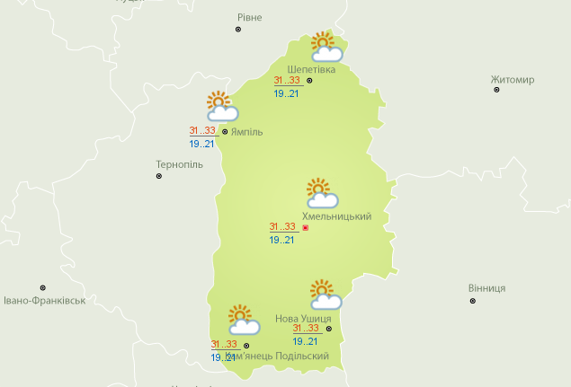 Новини Хмельницького - фото з Дощі оминуть, а спека посилиться. Синоптики дали прогноз на кінець тижня