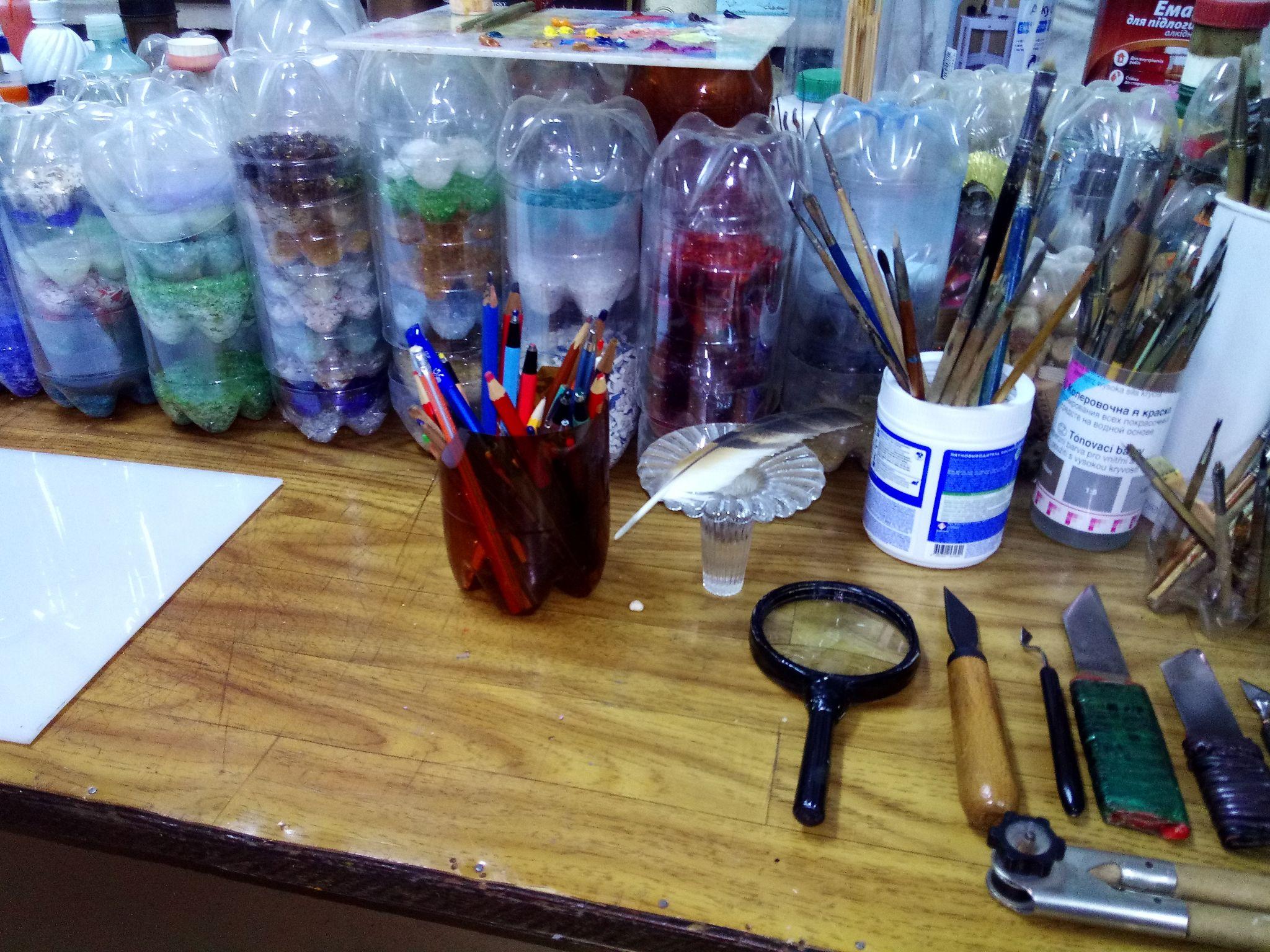 Новини Козятина - фото з Козятинчанин створює картини з битого скла в унікальній техніці