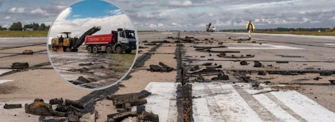 Реконструкція у вінницькому аеропорту стартувала з демонтажу покриття «злітки»