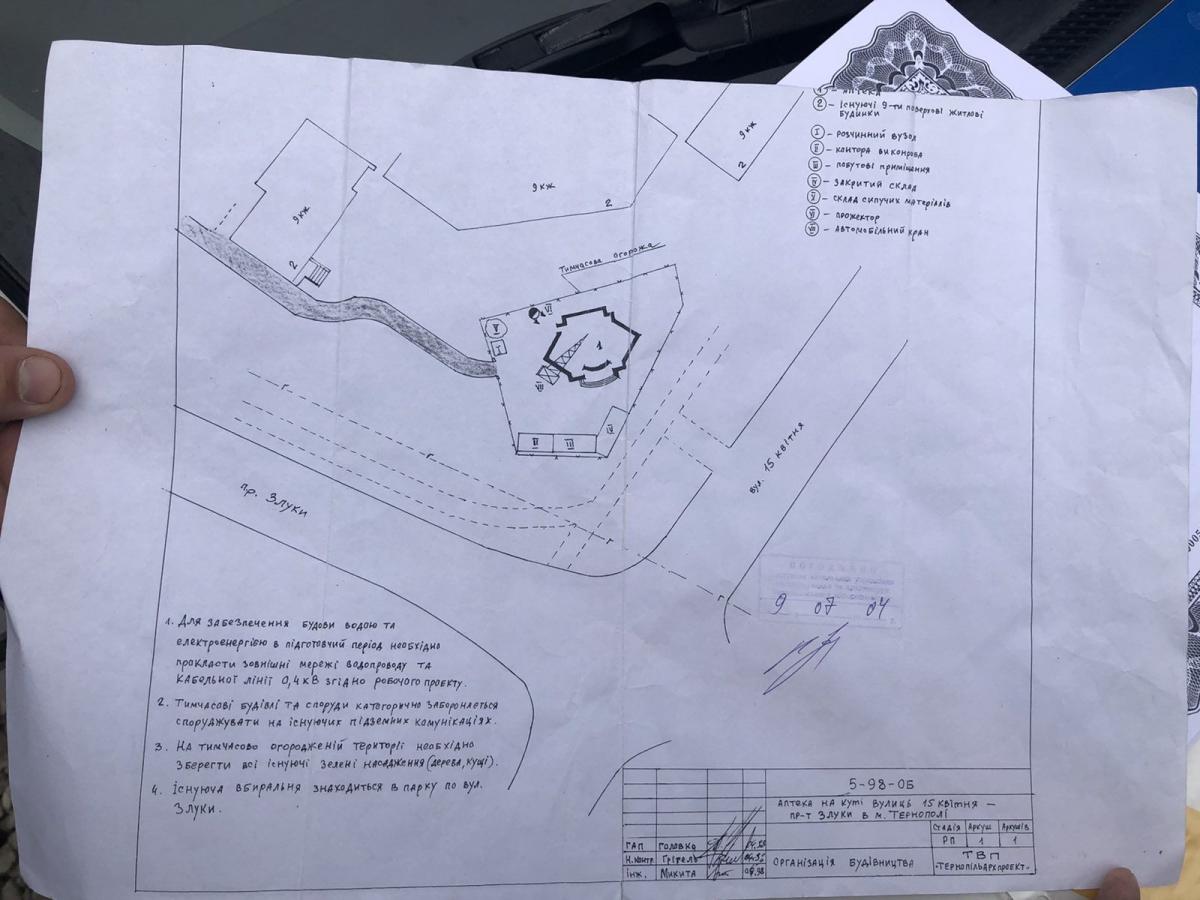 Новини Тернополя - фото з Аптека чи багатоповерхівка виросте прямо перед вікнами у людей? Хто і що насправді будує на 15 Квітня