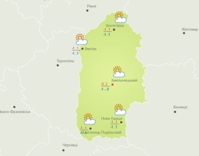 Погода на 30 листопада