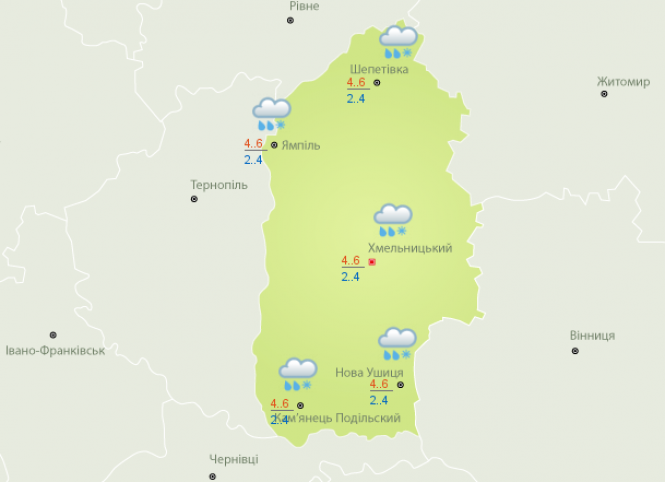 Погода на 29 листопада
