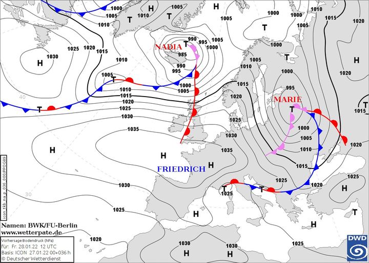 Новини Житомира - фото з Циклон принесе в Україну сильний вітер і мокрий сніг На зображенні може бути: карта та текст «H T 1010 1005 T 1005 1025 1020 1015 1000 1030 H 1000 T 1015 1010 995 1005 1000 1005 ADIA 985 1020 1005- 990 995 1005 010 1000- 1005- 1010 1015- 1020 1025 1030- 1000 1015 H 1020 1020 -1035 MARIE H ×× 1030 1015 1000 1005 1035 H FRIEDRICH H 1030- 1010 1020 1015_ 1025 1025 1020- ব Namen: BWK/FU-Berlin www.wetterpate.de odendruck 2UTC Basis: CON 00+036h Deutscher Wetterdienst Η 1020 Î 1030 H 1030 H 1025 DWD»