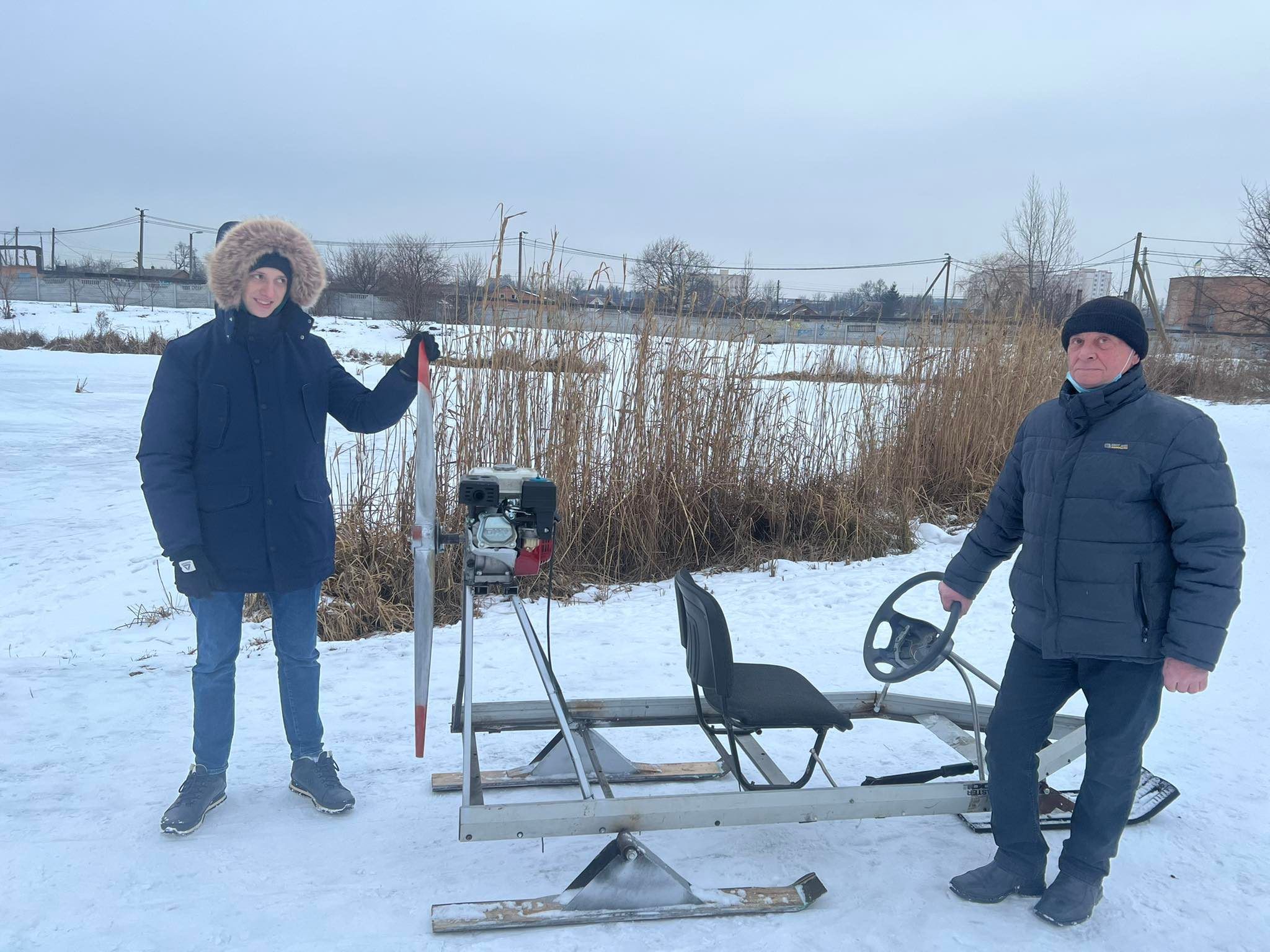Новини Вінниці - фото з Що за диво-пристрій їздить у Тяжилові? Познайомилися з власником саморобних аеросаней