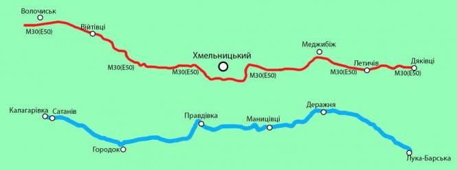 Новини Хмельницького - фото з Водіям пропонують альтернативний маршрут через Хмельниччину (КАРТА)