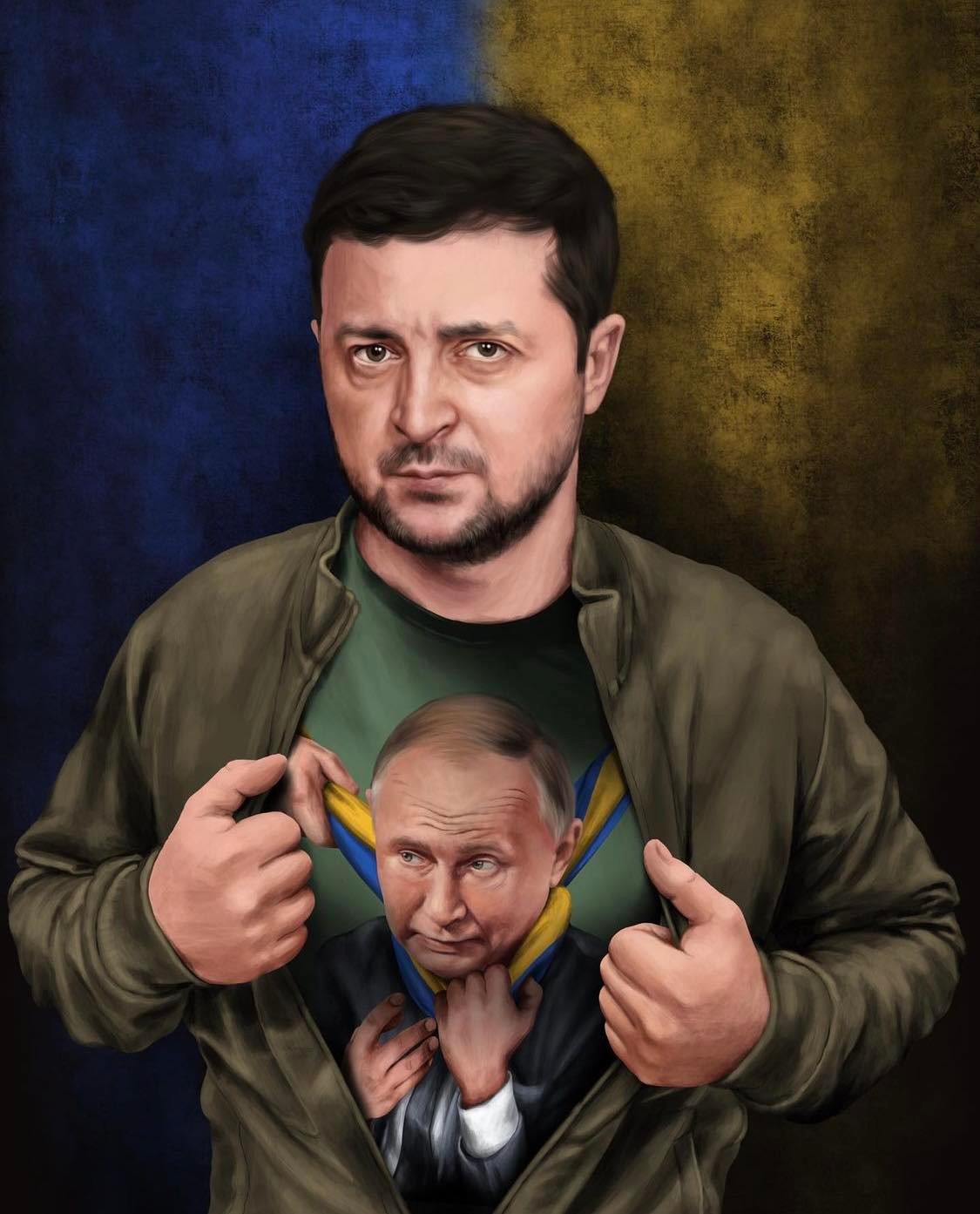 Новини Хмельницького - фото з Хмельничанин малює Зеленського, Лукашенка й Путіна: українці захоплюються, росіяни матюкаються Нет описания.