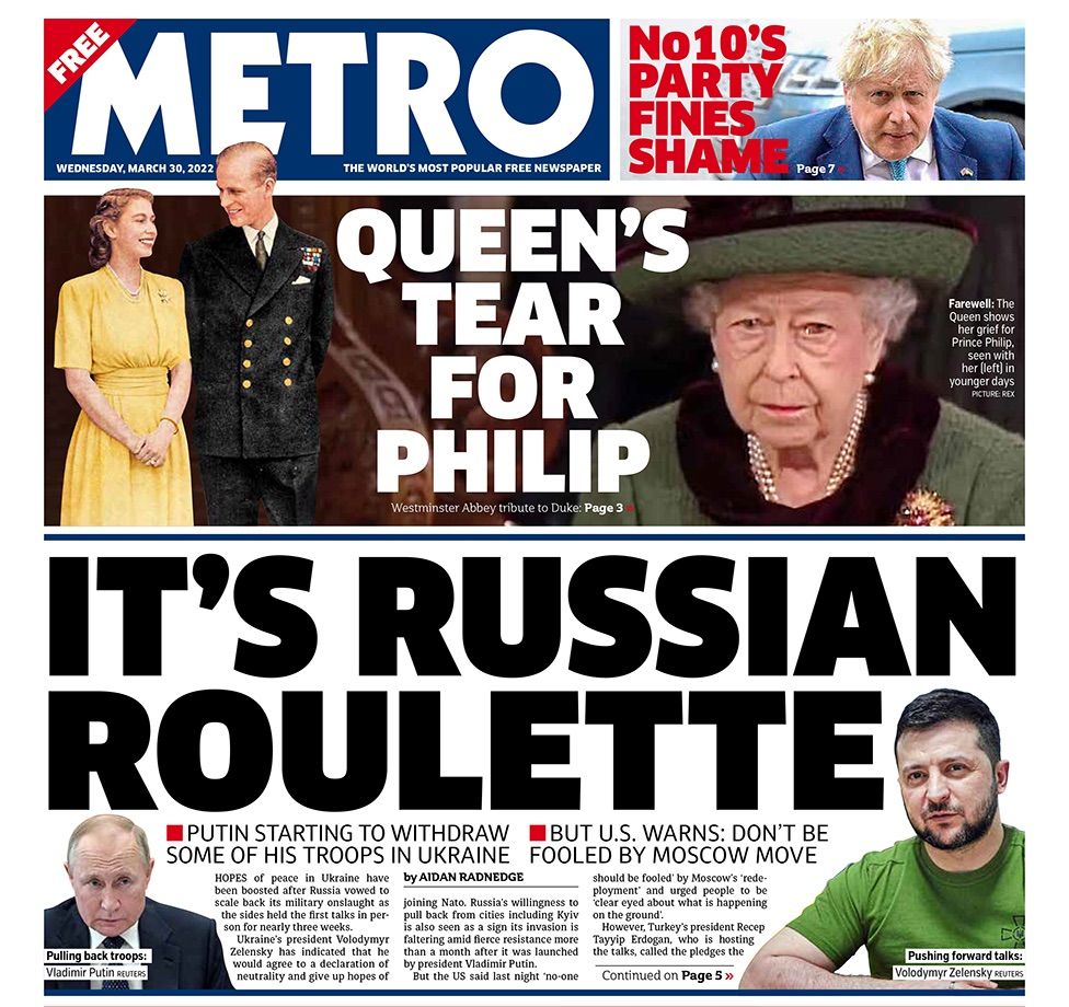 Новини Вінниці - фото з Перші шпальти 22 світових газет: що пишуть про війну в Україні? (Огляд преси)