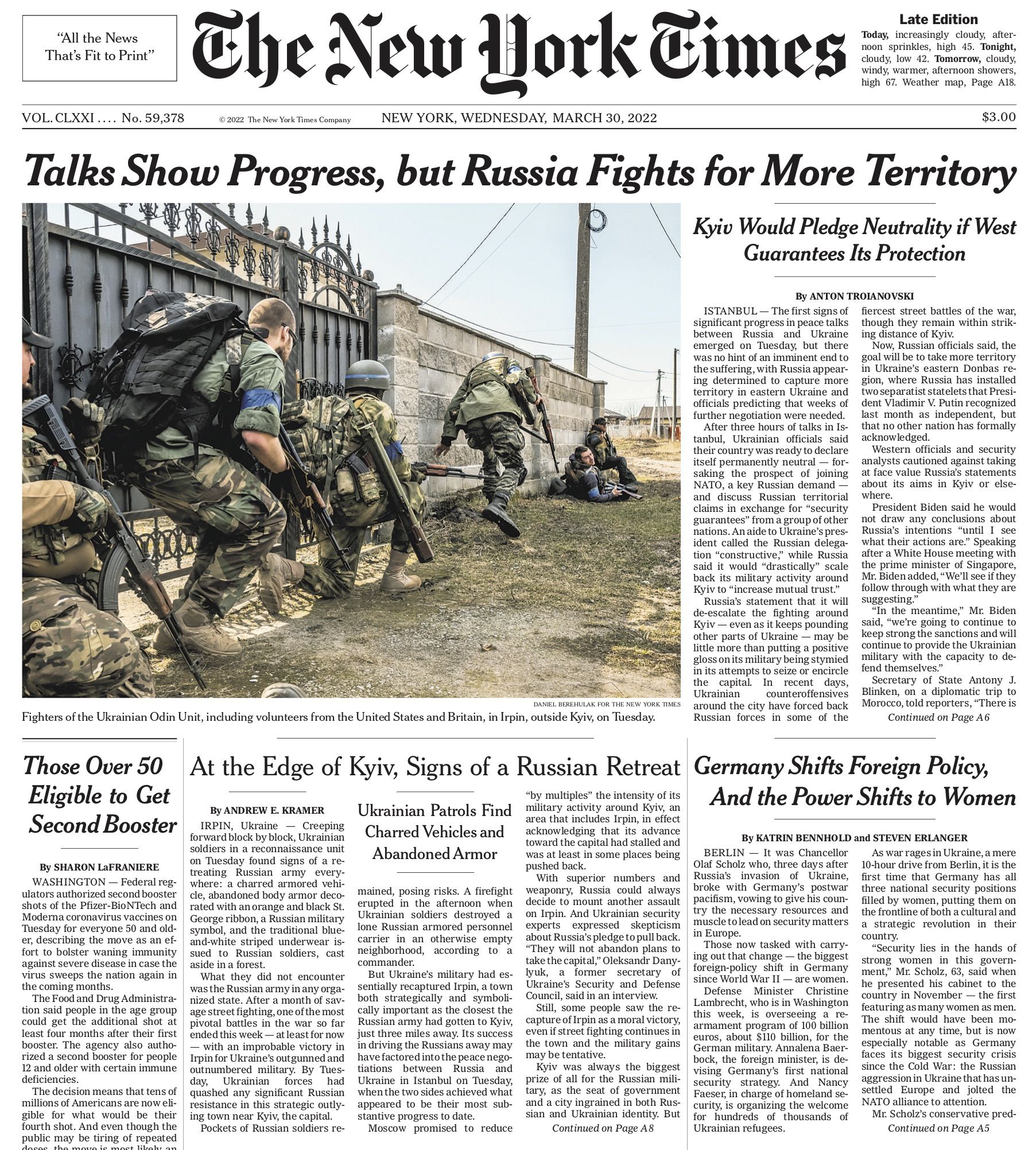 Новини Вінниці - фото з Перші шпальти 22 світових газет: що пишуть про війну в Україні? (Огляд преси)