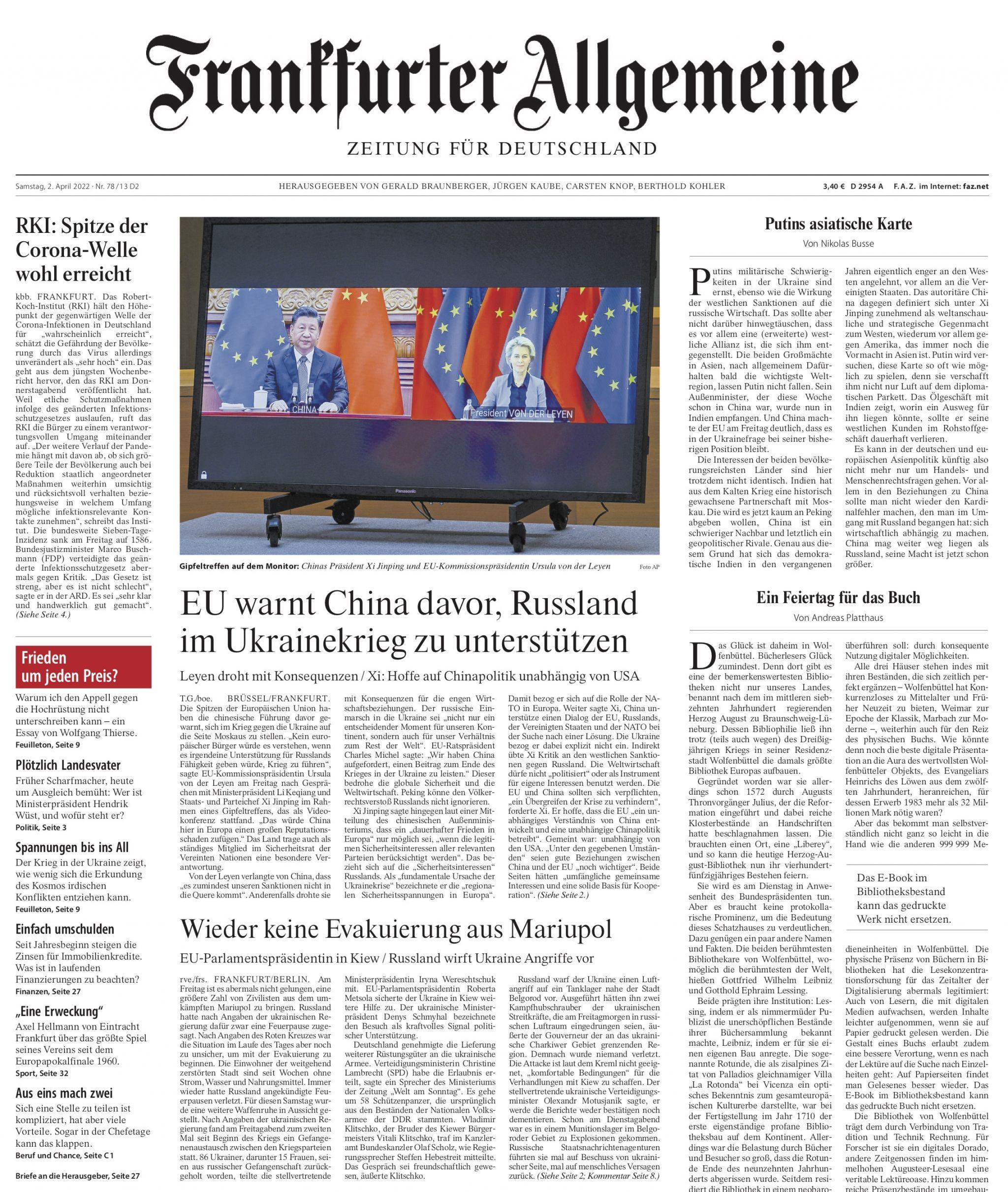 Новини Вінниці - фото з Що пишуть про війну в Україні за кордоном? Огляд відомих газет за 2 квітня