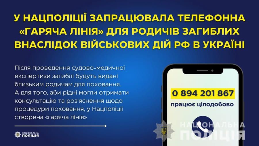 Новини Вінниці - фото з Запрацювала «гаряча лінія» для родичів загиблих внаслідок військових дій рф в Україні