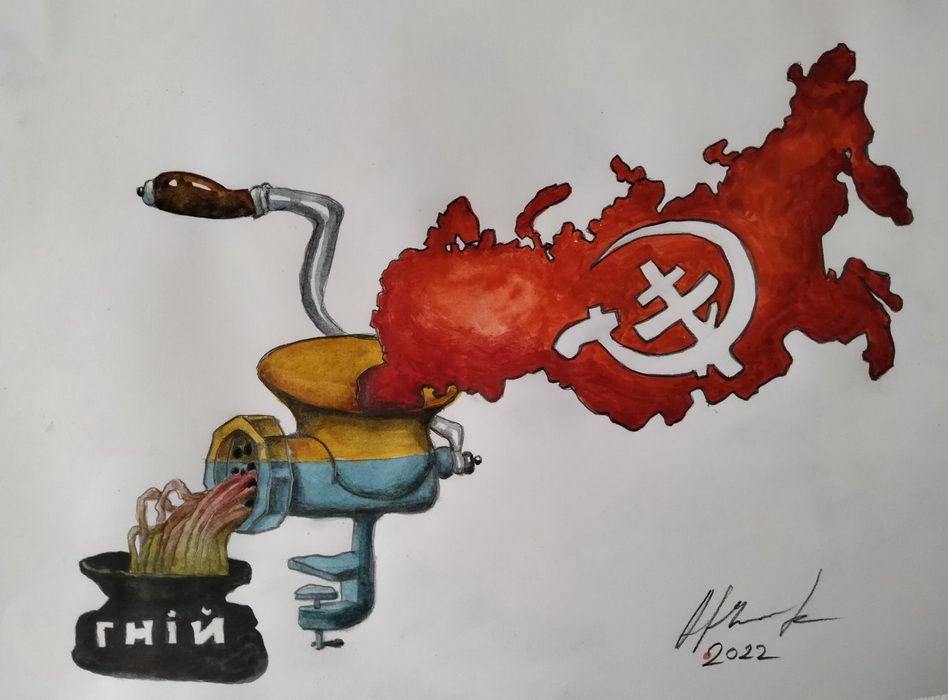 Новини Вінниці - фото з «Перемагати, посміхаючись ворогу в очі». Відкрилась виставка карикатур Олександра Никитюка